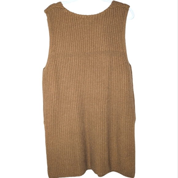 NWOT Anthropologie Moth Camel Shaker Knit Alpaca Blend Sweater Vest  XL - Picture 6 of 10